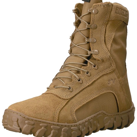 ROCKY Brown MILITARY Tactical BOOTS Vibram Sole